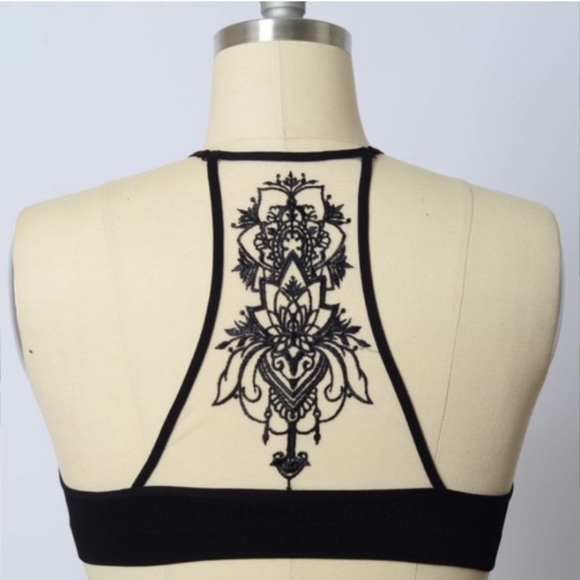 LAST 1 XS/S New Design Back Mesh Racerback Bralette - Picture 14 of 15